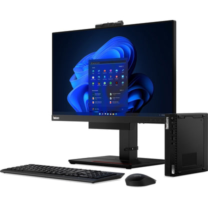 Ordinateur de bureau Lenovo ThinkCentre M80q Gen 3 11U1004EUS - Intel Core i7 12e génération i7-12700T Dodeca-core (12 cœurs) 1,40 GHz - 16 Go RAM DDR5 SDRAM - 512 Go SSD M.2 PCI Express NVMe 4.0 x4 - Minuscule - Noir 11U1004EUS
