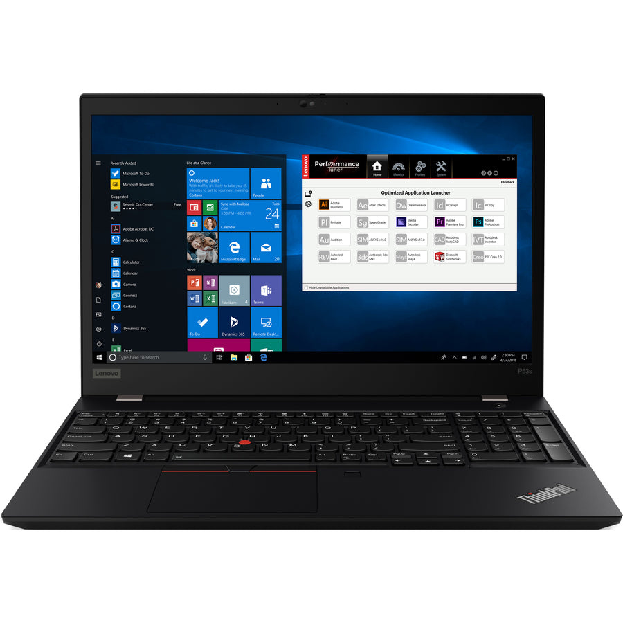 Lenovo ThinkPad P53s 20N60027US 15.6" Mobile Workstation - 3840 x 2160 - Intel Core i7 8th Gen i7-8665U Quad-core (4 Core) 1.90 GHz - 16 GB Total RAM - 512 GB SSD - Glossy Black 20N60027US
