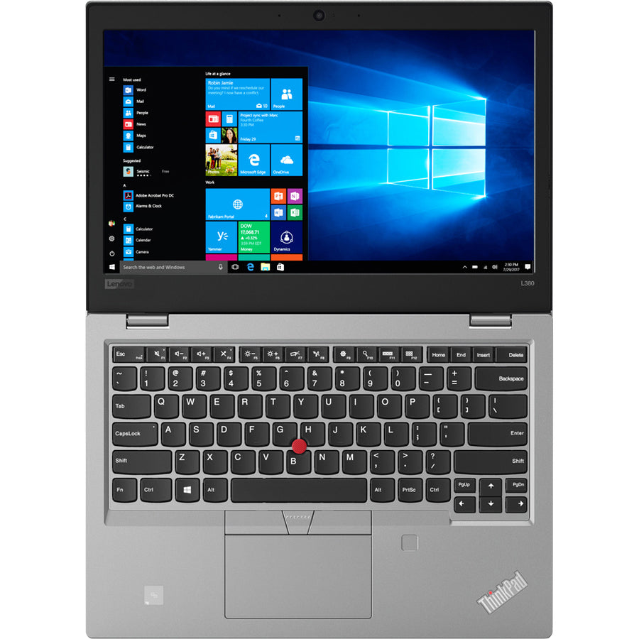 Ordinateur portable Lenovo ThinkPad L380 20M5004EUS 13,3" - 1366 x 768 - Intel Core i5 8e génération i5-8250U Quad-core (4 cœurs) 1,60 GHz - 8 Go de RAM totale - SSD 256 Go - Argent 20M5004EUS