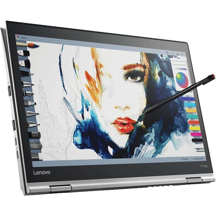 Lenovo ThinkPad X1 Yoga 20JF000MUS LTE 14" Touchscreen 2 in 1 Ultrabook - 2560 x 1440 - Intel Core i7 7th Gen i7-7600U Dual-core (2 Core) 2.80 GHz - 16 GB Total RAM - 512 GB SSD - Silver 20JF000MUS