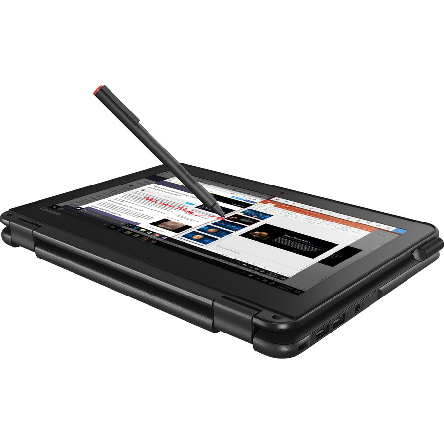 Ordinateur portable Lenovo 300e Winbook 81FY002NUS 11,6" 2 en 1 - 1366 x 768 - Intel Celeron N3450 Quad-core (4 cœurs) 1,10 GHz - 4 Go de RAM totale - 64 Go de mémoire flash - Noir 81FY002NUS