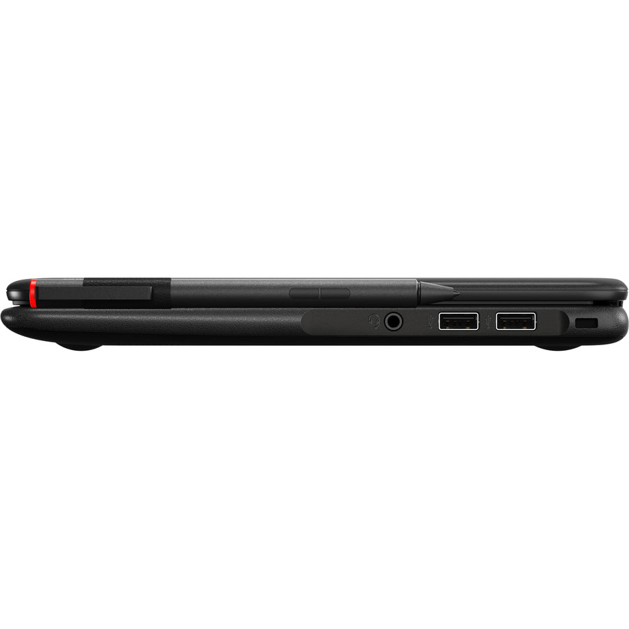 Ordinateur portable Lenovo 300e Winbook 81FY002NUS 11,6" 2 en 1 - 1366 x 768 - Intel Celeron N3450 Quad-core (4 cœurs) 1,10 GHz - 4 Go de RAM totale - 64 Go de mémoire flash - Noir 81FY002NUS