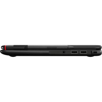 Ordinateur portable Lenovo 300e Winbook 81FY002NUS 11,6" 2 en 1 - 1366 x 768 - Intel Celeron N3450 Quad-core (4 cœurs) 1,10 GHz - 4 Go de RAM totale - 64 Go de mémoire flash - Noir 81FY002NUS