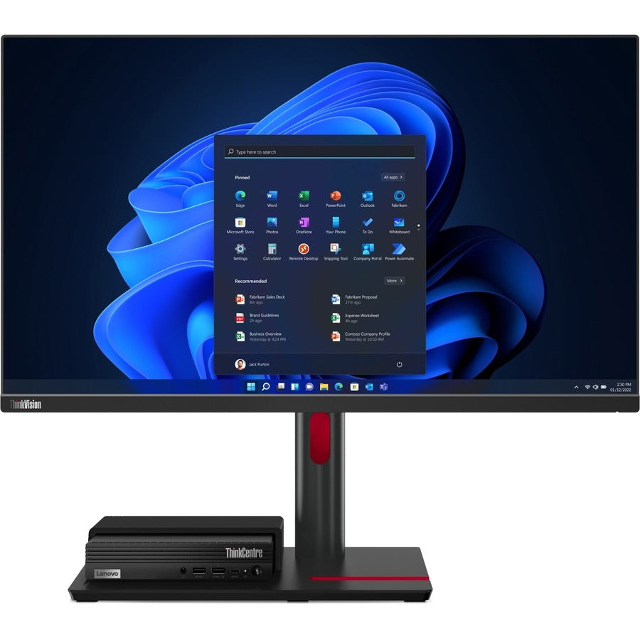 Ordinateur de bureau Lenovo ThinkCentre M80q Gen 3 11U1004LUS - Intel Core i7 12e génération i7-12700T Dodeca-core (12 cœurs) 1,40 GHz - 16 Go RAM DDR5 SDRAM - 1 To SSD M.2 PCI Express NVMe 4.0 x4 - Minuscule - Noir 11U1004LUS