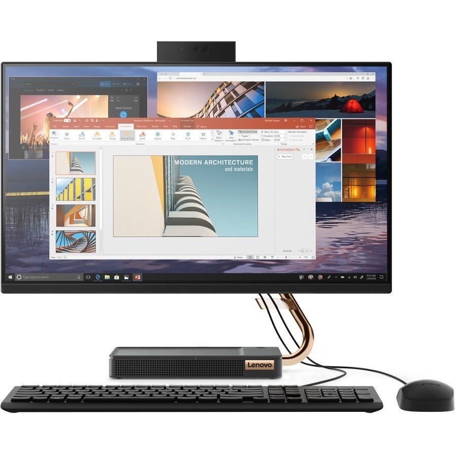 Ordinateur tout-en-un Lenovo IdeaCentre A540-24API F0EM00AHUS - AMD Ryzen 5 PRO 4650GE Hexa-core (6 cœurs) 3,30 GHz - 8 Go RAM DDR4 SDRAM - 256 Go SSD M.2 PCI Express NVMe - 23,8" Full HD 1920 x 1080 - Bureau - Noir industriel F0EM00AHUS