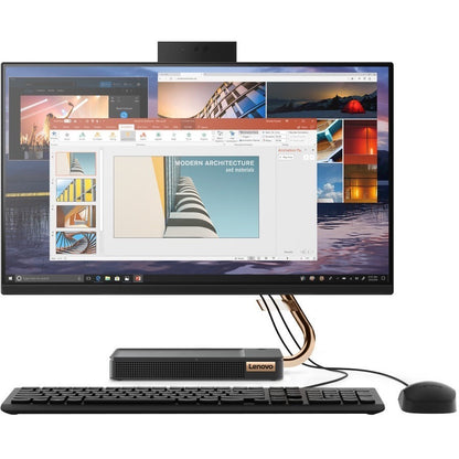 Ordinateur tout-en-un Lenovo IdeaCentre A540-24API F0EM00AHUS - AMD Ryzen 5 PRO 4650GE Hexa-core (6 cœurs) 3,30 GHz - 8 Go RAM DDR4 SDRAM - 256 Go SSD M.2 PCI Express NVMe - 23,8" Full HD 1920 x 1080 - Bureau - Noir industriel F0EM00AHUS