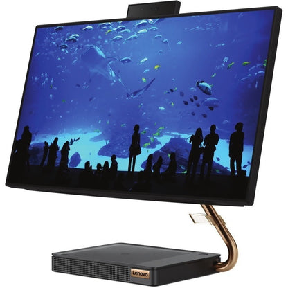 Ordinateur tout-en-un Lenovo IdeaCentre A540-24API F0EM00AHUS - AMD Ryzen 5 PRO 4650GE Hexa-core (6 cœurs) 3,30 GHz - 8 Go RAM DDR4 SDRAM - 256 Go SSD M.2 PCI Express NVMe - 23,8" Full HD 1920 x 1080 - Bureau - Noir industriel F0EM00AHUS