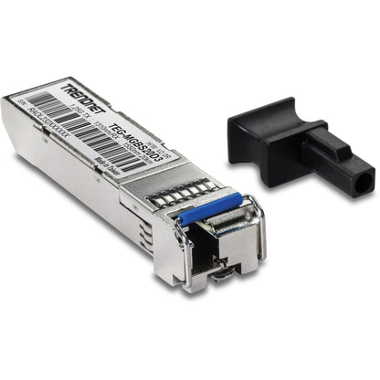 Module LC monomode double longueur d'onde SFP vers RJ45 TRENDnet ; TEG-MGBS20D3 ; Doit être couplé avec TEG-MGBS20D5 ou un module compatible ; Jusqu'à 20 km (12,4 miles) ; SFP bidirectionnel (WDM) ; Protection à vie TEG-MGBS20D3