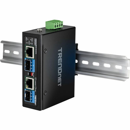 Convertisseur de média industriel TRENDnet 2 ports SFP vers Gigabit PoE++ TI-BF22SFP