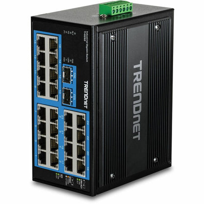 Commutateur industriel renforcé Gigabit DIN-Rail à 26 ports TRENDnet TI-G262