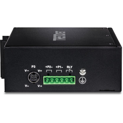 Commutateur DIN-Rail Gigabit industriel renforcé non géré à 16 ports TRENDnet ; TI-G162 ; 14 ports Gigabit ; 2 emplacements SFP Gigabit ; capacité de commutation de 32 Gbit/s ; commutateur réseau Ethernet IP30 ; protection à vie TI-G162