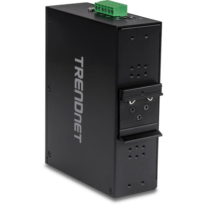 Commutateur DIN-Rail Gigabit industriel renforcé non géré à 16 ports TRENDnet ; TI-G162 ; 14 ports Gigabit ; 2 emplacements SFP Gigabit ; capacité de commutation de 32 Gbit/s ; commutateur réseau Ethernet IP30 ; protection à vie TI-G162