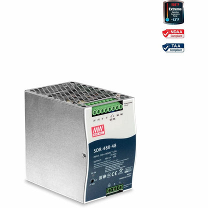 Alimentation sur rail DIN TRENDnet 480 W, 48 V DC, 10 A AC vers DC avec fonction PFC, TI-S48048 TI-S48048