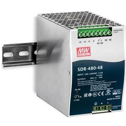 Alimentation sur rail DIN TRENDnet 480 W, 48 V DC, 10 A AC vers DC avec fonction PFC, TI-S48048 TI-S48048