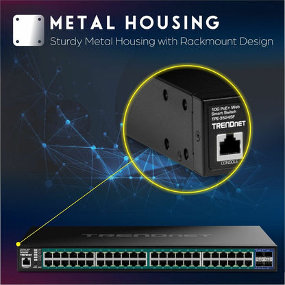 Commutateur Ethernet Web Smart TPE-3524SF de TRENDnet TPE-3524SF