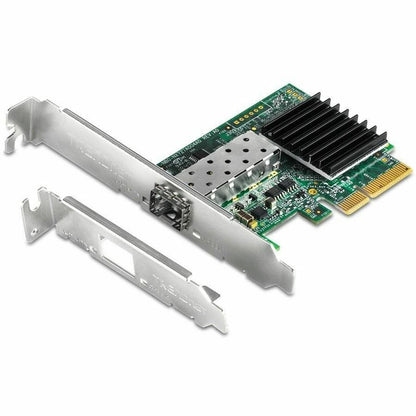 Adaptateur réseau TRENDnet 10 Gigabit PCIe SFP+, convertit un emplacement PCIe en un emplacement SFP+ 10G, prend en charge 802.1Q, supports standard et discrets inclus, compatible avec Windows et Linux, noir, TEG-10GECSFP TEG-10GECSFP