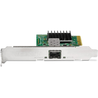 Adaptateur réseau TRENDnet 10 Gigabit PCIe SFP+, convertit un emplacement PCIe en un emplacement SFP+ 10G, prend en charge 802.1Q, supports standard et discrets inclus, compatible avec Windows et Linux, noir, TEG-10GECSFP TEG-10GECSFP