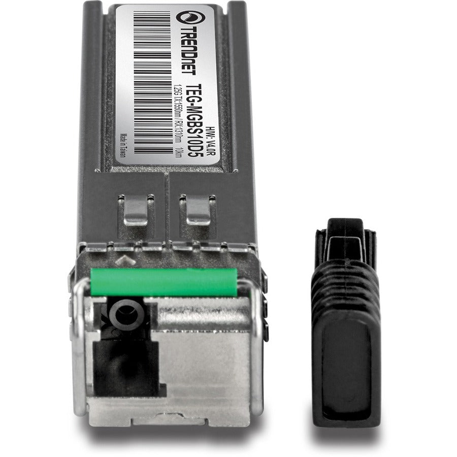 Module LC monomode double longueur d'onde SFP vers RJ45 TRENDnet ; TEG-MGBS40D5 ; Doit être associé au TEG-MGBS40D3 ou à un module compatible ; Jusqu'à 40 km (24,9 miles) ; Compatible avec les emplacements SFP standard ; Protection à vie TEG-MGBS40D5