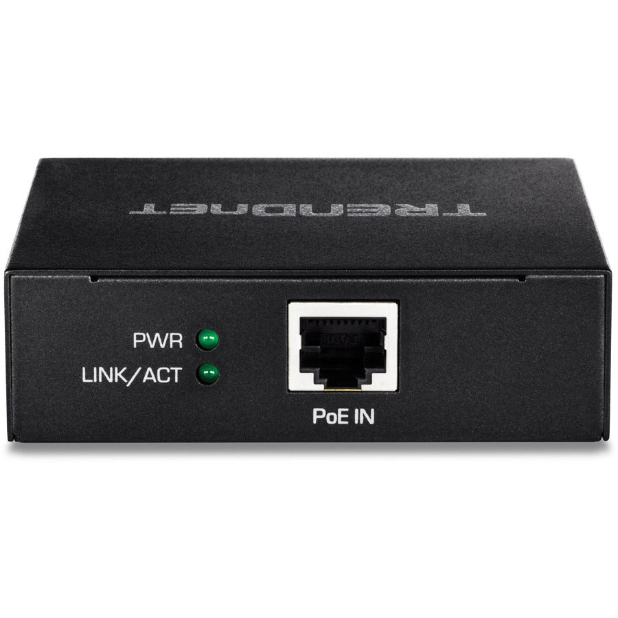 Répéteur/amplificateur Gigabit PoE+ TRENDnet, 1 port d'entrée Gigabit PoE+, 1 port de sortie Gigabit PoE, s'étend sur 100 m pour une distance totale jusqu'à 200 m (656 pi), prend en charge PoE (15,4 W) et PoE+ (30 W), noir, TPE-E100 TPE-E100