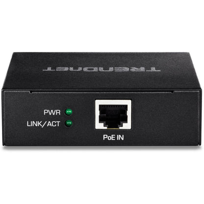 Répéteur/amplificateur Gigabit PoE+ TRENDnet, 1 port d'entrée Gigabit PoE+, 1 port de sortie Gigabit PoE, s'étend sur 100 m pour une distance totale jusqu'à 200 m (656 pi), prend en charge PoE (15,4 W) et PoE+ (30 W), noir, TPE-E100 TPE-E100