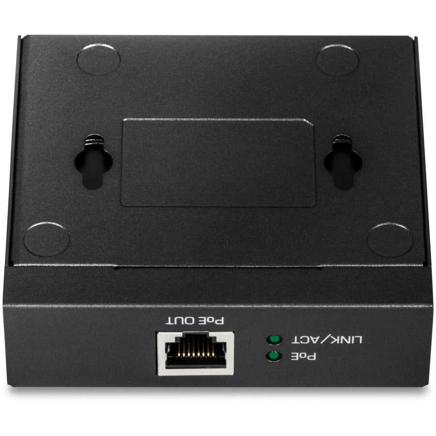 Répéteur/amplificateur Gigabit PoE+ TRENDnet, 1 port d'entrée Gigabit PoE+, 1 port de sortie Gigabit PoE, s'étend sur 100 m pour une distance totale jusqu'à 200 m (656 pi), prend en charge PoE (15,4 W) et PoE+ (30 W), noir, TPE-E100 TPE-E100