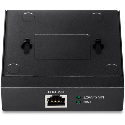 Répéteur/amplificateur Gigabit PoE+ TRENDnet, 1 port d'entrée Gigabit PoE+, 1 port de sortie Gigabit PoE, s'étend sur 100 m pour une distance totale jusqu'à 200 m (656 pi), prend en charge PoE (15,4 W) et PoE+ (30 W), noir, TPE-E100 TPE-E100
