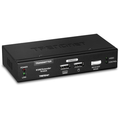 Kit d'extension KVM TRENDnet, étend les commandes du clavier/vidéo/souris, jusqu'à 100 mètres (328 pieds), touches de raccourci, émetteur, récepteur, PS/2, VGA, TK-EX4 TK-EX4