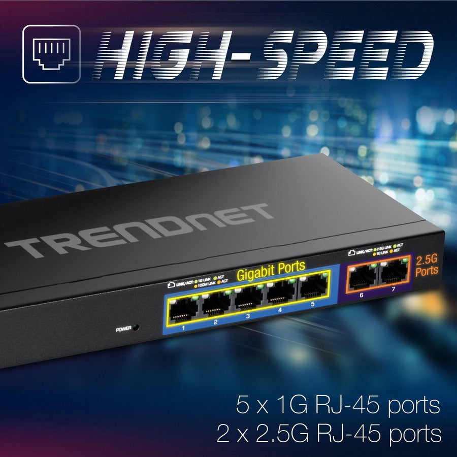 Commutateur multi-Gig à 7 ports TRENDnet TEG-S327
