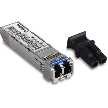 Module LC monomode SFP vers RJ45 100Base-FX TRENDnet ; TE100-MGBS20 ; jusqu'à 20 km (12,4 miles) ; compatible SFP standard ; vitesses jusqu'à 155 Mbps ; compatible fibre duplex-LC ; 1310 nm ; protection à vie TE100-MGBS20