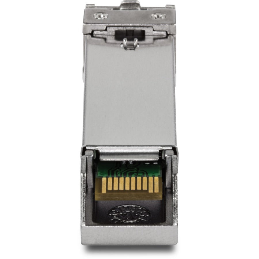Module LC monomode industriel SFP vers RJ45 TRENDnet (10 km) ; TI-MGBS10 ; SFP industriel 1000Base-LX ; conforme à la norme IEEE 802.3z Gigabit Ethernet ; débits de données jusqu'à 1,25 Gbit/s ; protection à vie TI-MGBS10
