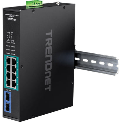 TRENDnet 10-Port Industrial Gigabit PoE+ DIN-Rail Switch -20&deg; - 65&deg;C (-4&deg; - 149&deg;F) TI-PGM102