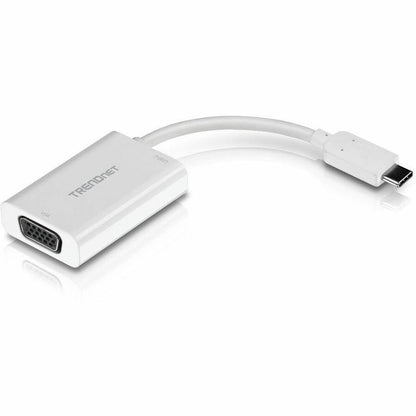 Adaptateur USB-C vers VGA TRENDnet avec alimentation, connexion USB-C haute vitesse, compatible avec l'alimentation USB-C, CHROME, WINDOWS 10, MAC, TUC-VGA2 TUC-VGA2