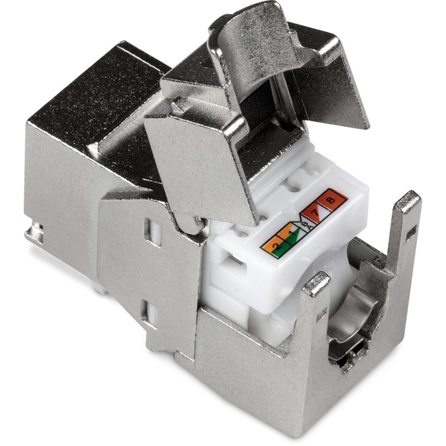 TRENDnet Shielded Cat6A Keystone Jack, 6-Pack Bundle, TC-K06C6A, 180&deg; Angle Termination, Compatible with Cat5/Cat5e/Cat6 Cabling, Use w/ TC-KP24S Shielded Blank Keystone Patch Panel (sold separately) TC-K06C6A