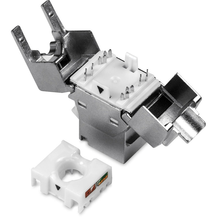 TRENDnet Shielded Cat6A Keystone Jack, 6-Pack Bundle, TC-K06C6A, 180&deg; Angle Termination, Compatible with Cat5/Cat5e/Cat6 Cabling, Use w/ TC-KP24S Shielded Blank Keystone Patch Panel (sold separately) TC-K06C6A