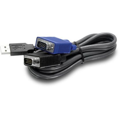 Câble KVM USB VGA TRENDnet, 15 pieds, TK-CU15, connexion aux commutateurs KVM TRENDnet, câble clavier/souris USB et câble moniteur TK-CU15