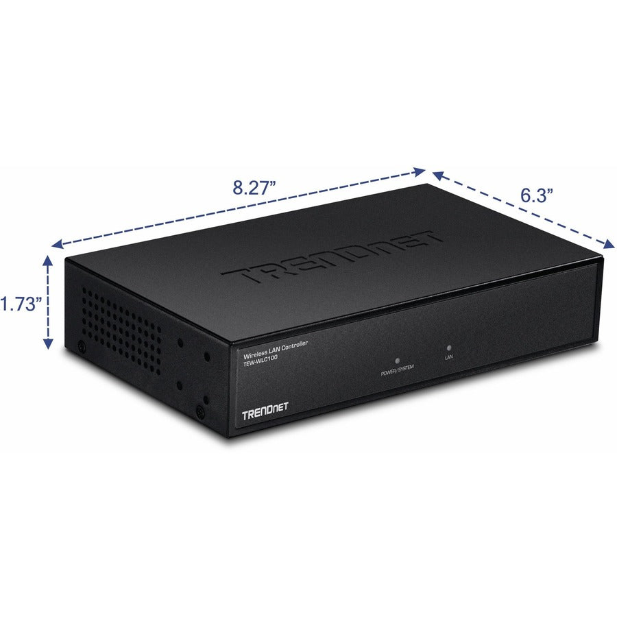 Contrôleur LAN sans fil TRENDnet ; commutateur GB 5 ports intégré ; compatible avec : TEW-755AP/TEW-821DAP/TEW-825DAP ; gestion des points d'accès ; TEW-WLC100 TEW-WLC100