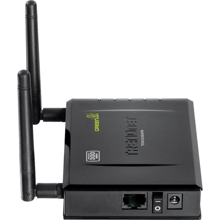 TRENDnet Wireless N300 2T2R Detachable antennas; Access Point; 2.4Ghz 300Mbps; 802.11b/g/n; AP/WDS/Client/Bridge; 2x2 dBi; TEW-638APB TEW-638APB