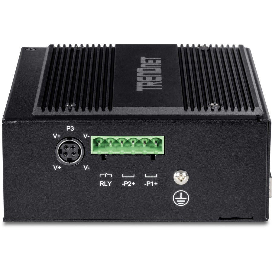 Commutateur rail DIN Gigabit PoE++ industriel non géré à 10 ports TRENDnet, 4 ports Gigabit PoE++, 4 ports Gigabit PoE+, 2 ports de partage Gigabit SFP ou RJ-45, budget d'alimentation de 360 ​​W, noir, TI-BG104 TI-BG104