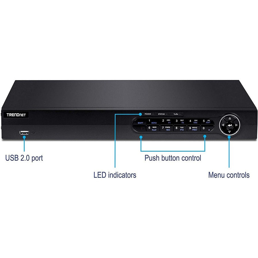 TRENDnet 16 canaux H.264/H.265 PoE+ NVR TV-NVR416