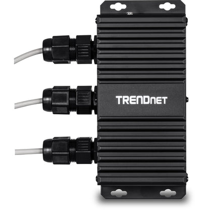 TRENDnet Extendeur UPoE Gigabit industriel extérieur à 2 ports, s'étend sur 100 m - Distance totale jusqu'à 200 m (656'), prend en charge PoE (15,4 W), PoE+ (30 W), UPoE (60 W), boîtier IP67, TI-EU120 TI-EU120