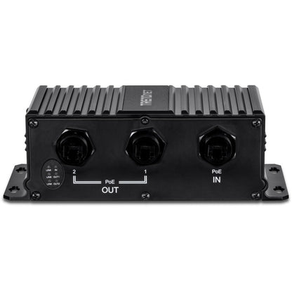 TRENDnet Extendeur UPoE Gigabit industriel extérieur à 2 ports, s'étend sur 100 m - Distance totale jusqu'à 200 m (656'), prend en charge PoE (15,4 W), PoE+ (30 W), UPoE (60 W), boîtier IP67, TI-EU120 TI-EU120