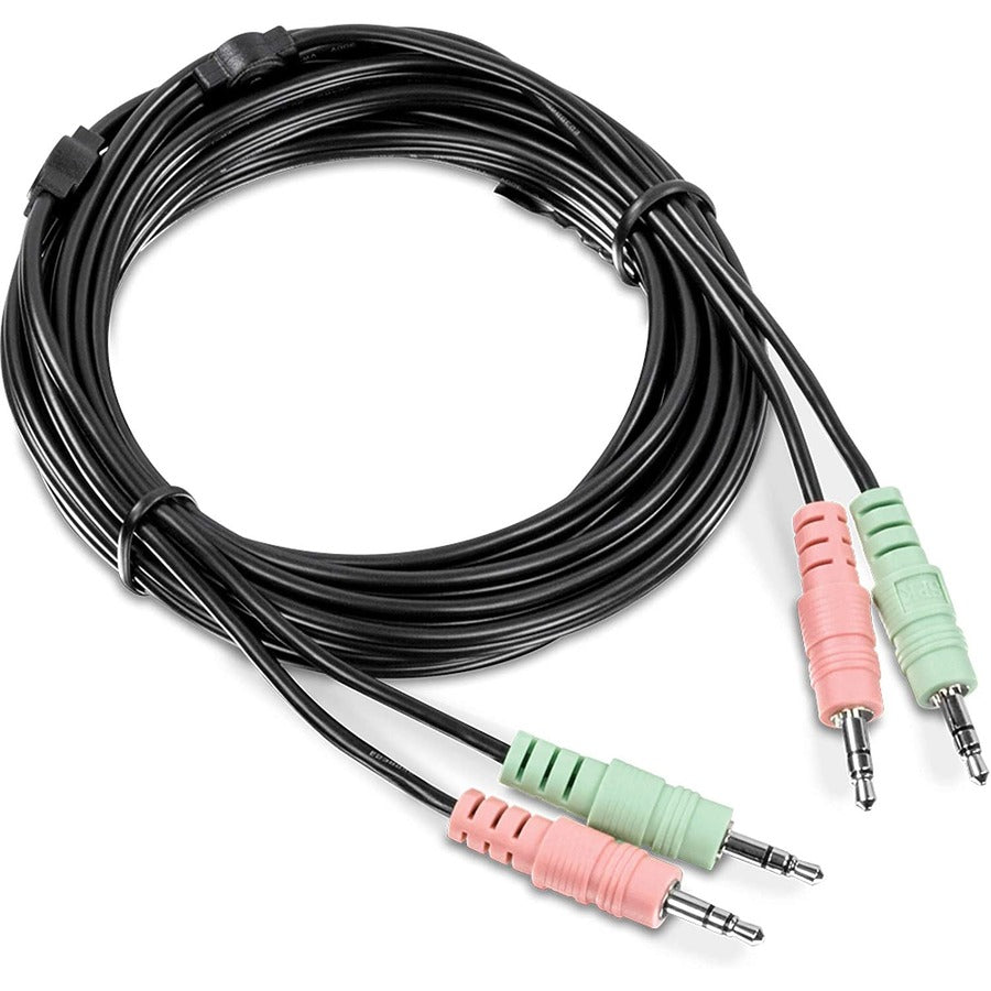 Kit de câbles KVM DVI-I, USB et audio TRENDnet de 10 pieds, pour connecter un ordinateur DVI au commutateur KVM TRENDnet TK-232DV, souris/clavier USB, connexions DVI-I et audio 3,5 mm, TK-CD10 TK-CD10
