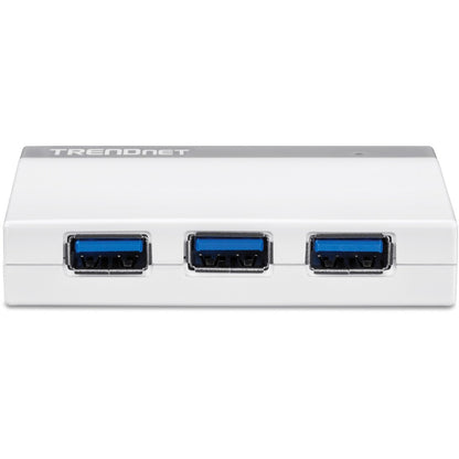 TRENDnet 4-Port USB 3.0 Compact Mini Hub with Built in USB 3.0 Cable, Plug & Play, Compatible with: Linux, Windows, Mac, Nintendo Switch, Backwards Compatible with USB 2.0, TU3-H4E TU3-H4