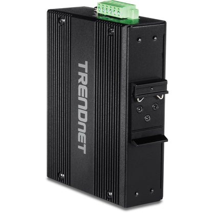 TRENDnet Commutateur DIN-Rail Gigabit 10/100/1000 Mbps industriel renforcé à 8 ports avec 8 ports Gigabit PoE+ ; TI-PG80B ; Entrées d'alimentation 24 - 56 V CC avec protection contre les surcharges TI-PG80B
