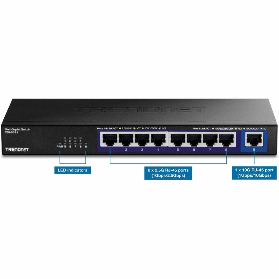 Commutateur multi-Gig à 9 ports TRENDnet TEG-S591