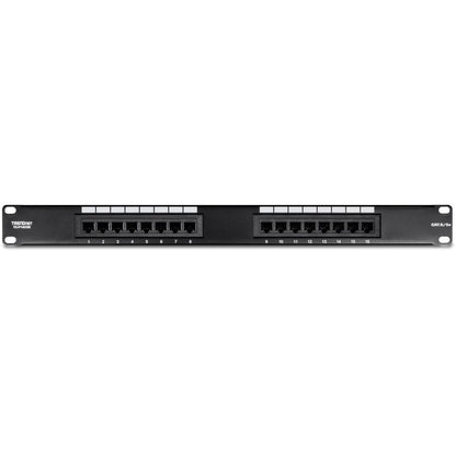 TRENDnet 16-Port Cat5/5e Unshielded Patch Panel, TC-P16C5E, Wallmount or Rackmount, 1U 19" , 100Mhz Connection, Ethernet/Fast Ethernet/Gigabit Ethernet (1000Base-T), Cat3/Cat4/Cat5 Compatible TC-P16C5E