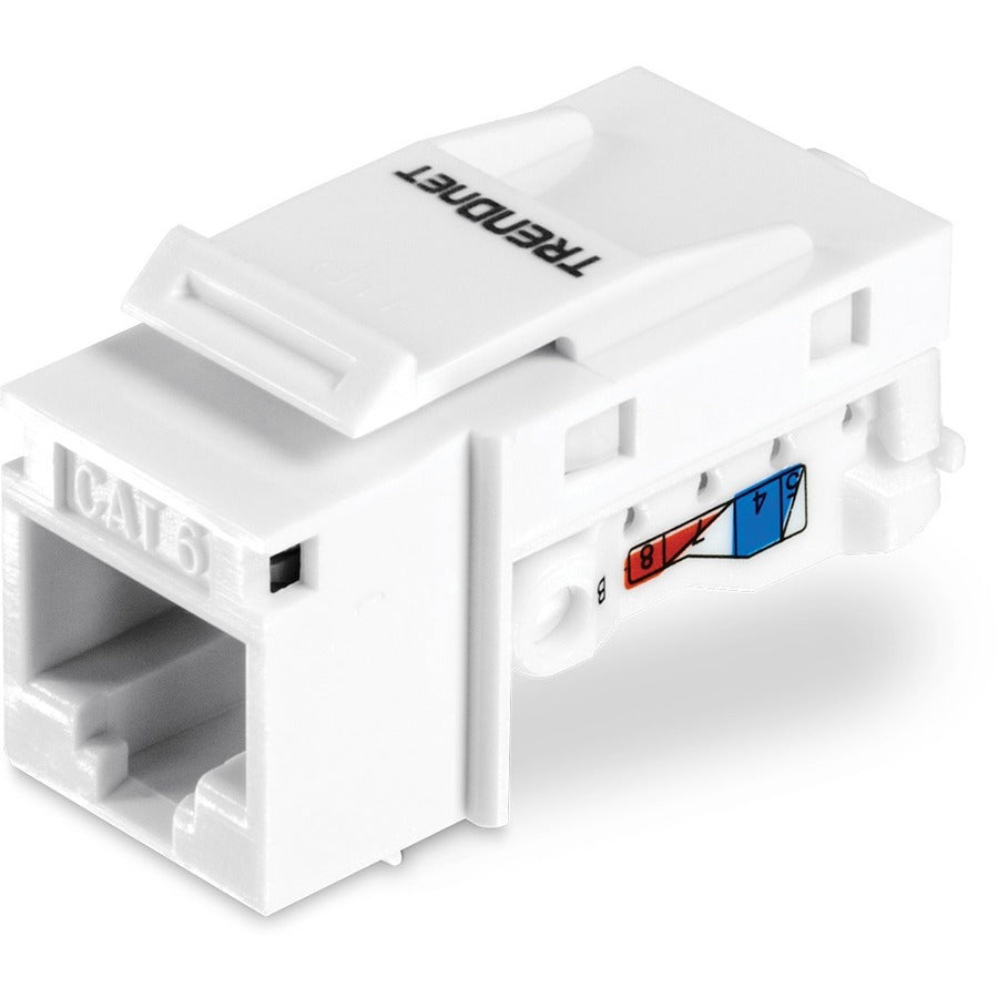 TRENDnet Lot de 50 prises Keystone Cat6, TC-K50C6, compatibles avec les câbles Cat5/Cat5e/Cat6 Prises Keystone RJ45 Cat6, à utiliser avec les panneaux de brassage Keystone vierges TC-KP24 ou TC-KP48 (vendus séparément) TC-K50C6