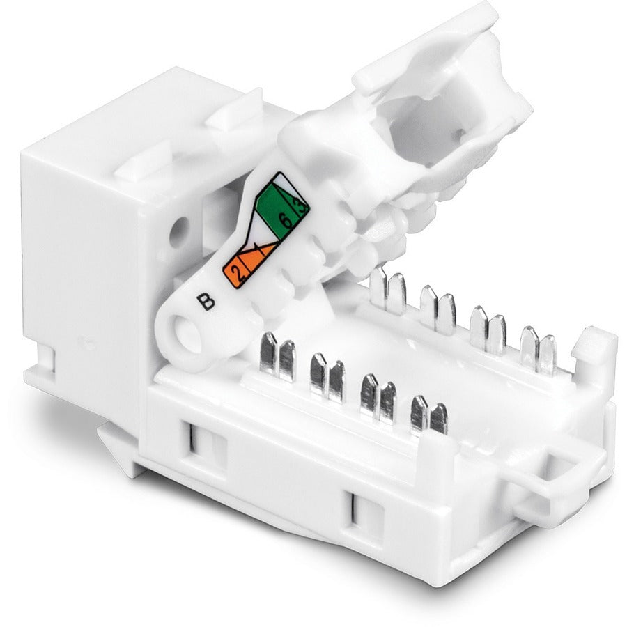 TRENDnet Lot de 50 prises Keystone Cat6, TC-K50C6, compatibles avec les câbles Cat5/Cat5e/Cat6 Prises Keystone RJ45 Cat6, à utiliser avec les panneaux de brassage Keystone vierges TC-KP24 ou TC-KP48 (vendus séparément) TC-K50C6