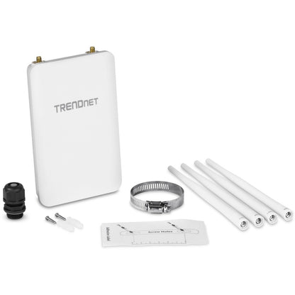 Point d'accès omnidirectionnel extérieur sans fil AC1300 PoE+ 5 DBI TRENDnet ; TEW-841APBO ; 4 antennes omnidirectionnelles 5 DBI ; pont WiFi point à point et point à multipoint ; IEEE 802.3AT PoE+ TEW-841APBO