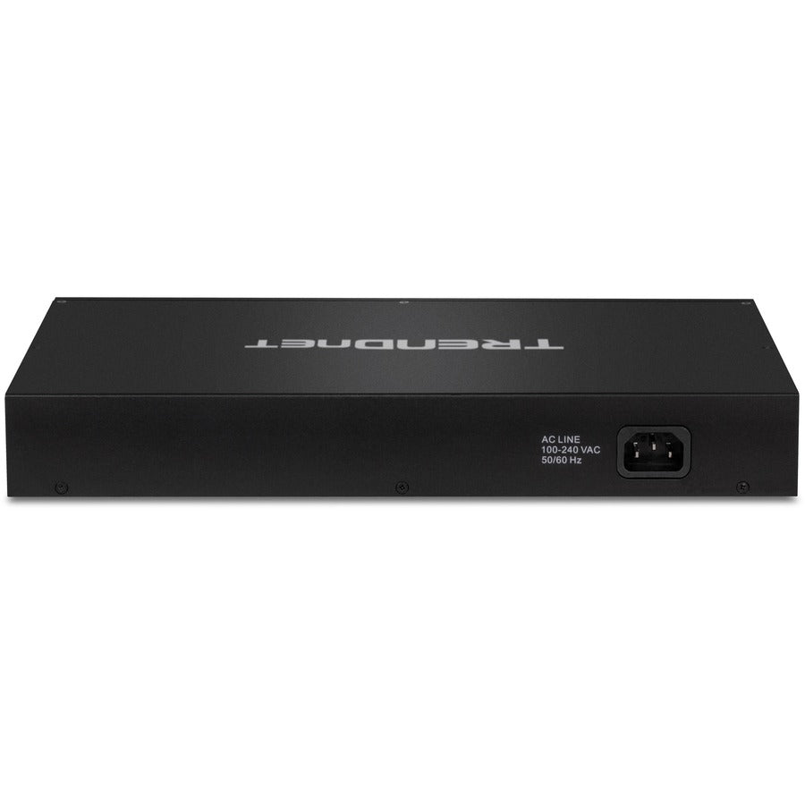 Commutateur de surveillance intelligent Gigabit PoE+ à 12 ports TRENDnet avec 8 ports Gigabit PoE+ ; TPE-3012LS ; 2 ports Gigabit ; 2 emplacements SFP ; budget PoE 110 W ; PoE+ longue portée ; VLAN ; QoS ; LACP ; ONVIF TPE-3012LS